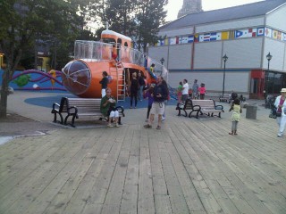 Submarine playground on Halifax Boardwalk