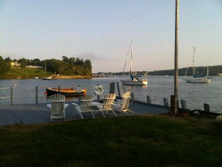 Huge deck, right on the water