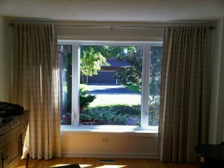 full view of front sitting room curtains