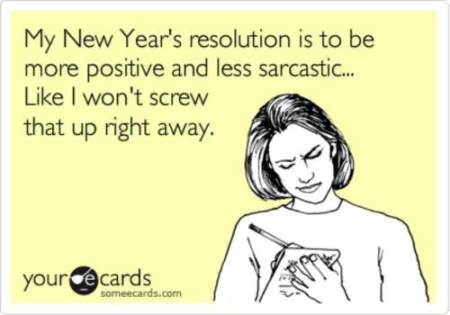 new years resolution postcard