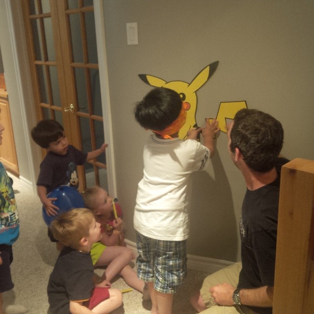 pin the tail on the pikachu