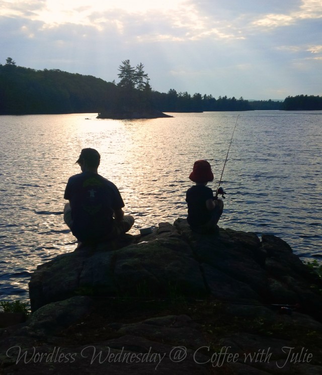 Father and son fishing