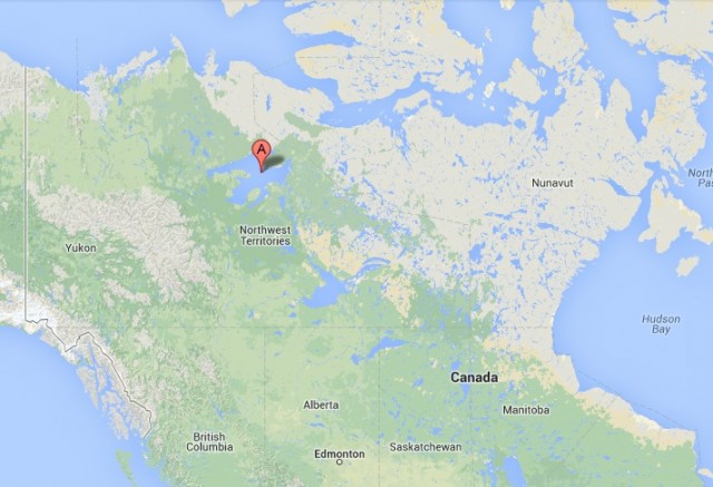 Location of Great Bear Lake in NWT