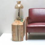 Reclaimed wood side table