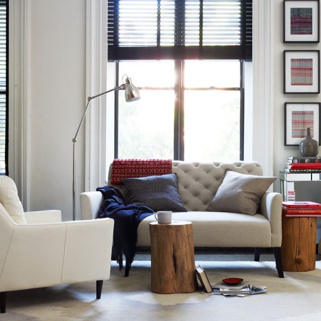 Tree stump side table from West Elm