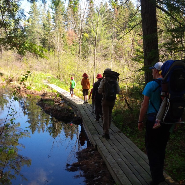 Walking the Berm Lake Trail. 