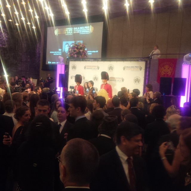 Atom Egoyan, a 2015 laureate, arrives on the red carpet.