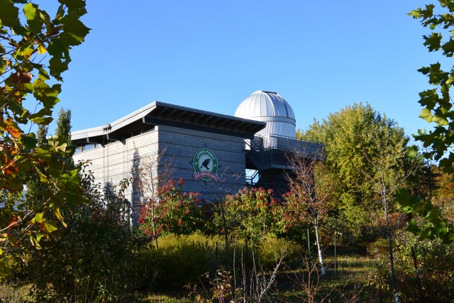 The large dome in this picture is where the star-gazing observatory is located. 