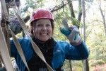 Look at me, mom! I'm flying at Long Point Eco-Adventures!